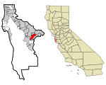 San Mateo County California Incorporated and Unincorporated areas Atherton Highlighted